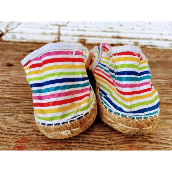 Vintage rainbow Espadrilles Slip on Casual Shoes 9W - Picture 5 of 10
